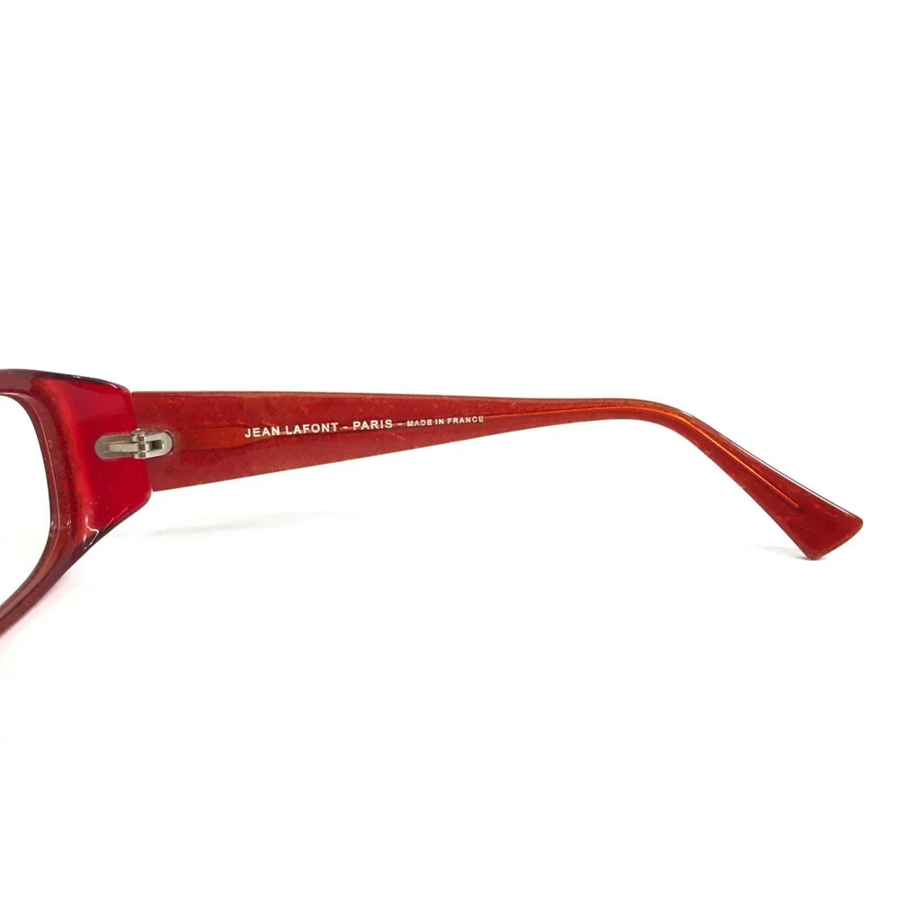 Jean Lafont Eyeglasses Frames CAMILLE 649 Polished Red Oval Full Rim 53-16-135